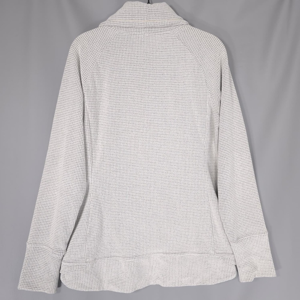 OUTDOOR RESEARCH Women's Pullover Waffle Knit MEDIUM White Grid Thermal Fleece - Picture 6 of 9